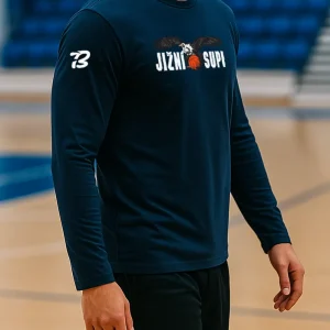 Triko s dlouhým rukávem Coach modré